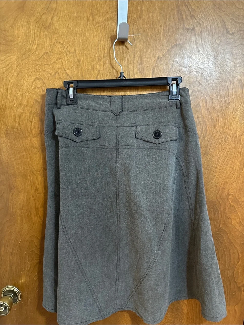 Larry Levine Gray A-Line Skirt